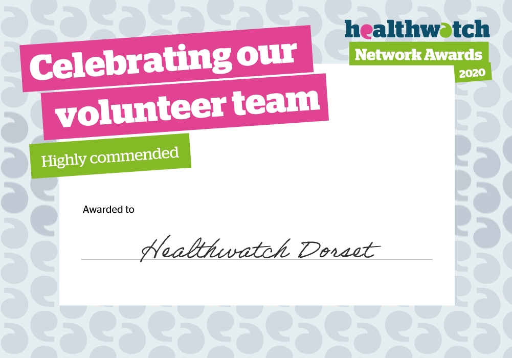 Highly commended award certificate